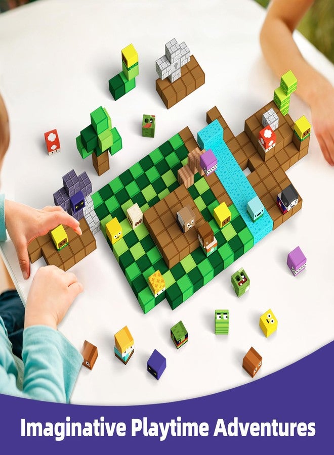 GobiDex 100PCS Magnetic Blocks Game-Based Kid Building Toys for Boys Girls 3+, Build MagWonder World with Zomblock Magnets Cubes, Upgraded STEM Game Sensory Gift for Birthday - Image 5